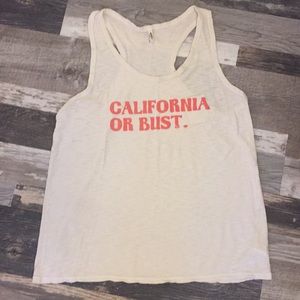 CALIFORNIA OR BUST. Graphic Pocket Tank